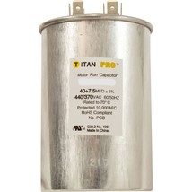 Titan 40+7.5 uF/MFD Dual Motor Run Capacitor 440/370V Replaces HPX11023542 - $660.22 MXN