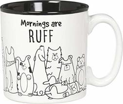 Burton and Burton Mornings are Ruff Ceramic Coffee Mug, 13 Ounce - £12.63 GBP