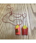 Vtg Gum Ball Vending Prize French Fry Box Charm Necklace Pendant 1970s - $16.45 CAD