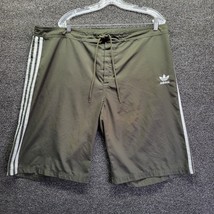 Adidas Originals Board Shorts Swimming Trunks Men&#39;s Sz 2XL Olive Green - £24.74 GBP