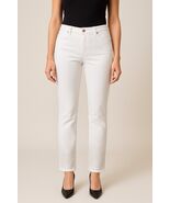 Simon Chang Denim Womens White Rhinestone Hem Ankle Jeans Size 12 Style ... - $31.77 CAD