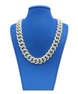 26 Inch Cuban Link Chain 18K White Gold Plated 14mm For Men And Women - €32,36 EUR