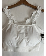 Proline by pro player white ruffle straps seamless bra size 3X - $357.18 MXN