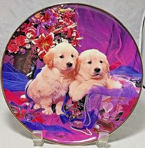 Labrador decorative plate yellow puppies by Royal Doulton England - £5.84 GBP