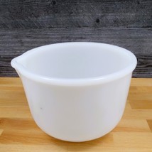 Glasbake Sunbeam Small Milk Glass Mixing Bowl with Pour Spout Made in USA - £18.62 GBP