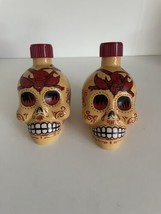 Empty 2 Sets of Small 50 mL KAH Reposado Tequila Skull-Shaped Bottle Dec... - £17.54 GBP