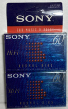 Sony Hi Fi Cassette Tapes 60 Minutes 2 Tapes New Sealed - $11.77