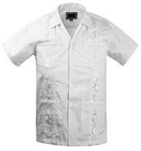 Boy&#39;s Guayabera Beach Wedding Baptism Button-Up Casual Dress Shirt w/ De... - £9.45 GBP
