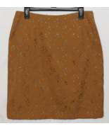 Coldwater Creek Laser Cut Faux Suede Skirt Size 12 NWT - $49.49