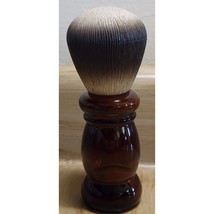 Avon Barber Shop Shave Brush Brown Glass Cologne Bottle Decanter - $8.97