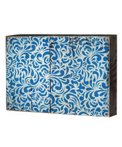 Patterned Rustic Wooden Block Design Graphic Art - $86.28