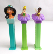 Lot of 3 Disney Princess Pez Dispensers Jasmine, Iridessa, &amp; Tinkerbell (B) - £7.64 GBP