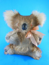 Koala Plush with Kangaroo fur 8&quot; Firm body glass eyes Vintage - £13.94 GBP