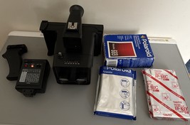 Inst Photo ID Camera  2 images per Polaroid sheet Dbl Lens Flash 4 Pks Film - $197.01