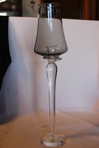 Clear Glass Candleholder &amp; shade Clear Romantic (2 piece) 17.5&quot; tall - £36.62 GBP