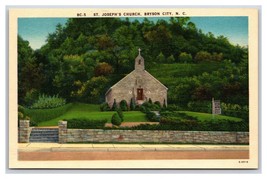 St Joseph Church Bryson City North Carolina NC UNP Linen Postcard R25 - £3.16 GBP