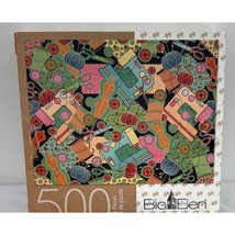 Jigsaw Puzzle 500 Piece Sewing Collage Big Ben 18 x 24  - $14.85