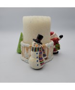 Kohls Candle Holder Christmas Tree, Santa Claus, Snowman Centerpiece w/c... - $19.99