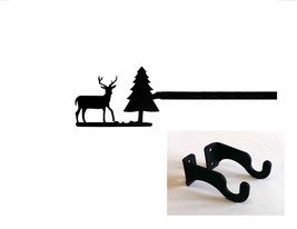 CUR-203-35 Deer &amp; Pine Curtain Rod - $64.95