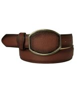 Western Cowboy Belt Dark Cognac Grain Leather Removable Buckle Rodeo Wea... - €25,92 EUR