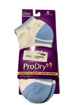 New Foot Joy FJ ProDry Women&#39;s White Blue Low Cut Golf Socks Size 6-9 - $12.77