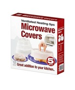 Set of 5 Microwave Plate Covers Adjustable Steam Vents Microwave Splatte... - $17.68 CAD