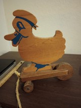 Vtg Wood Pull Toy Ducky. - £11.77 GBP