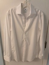 Ryan Seacrest Dress Shirt Mens 14.5 32/33 White Button Down Casual Slim Stretch - £27.93 GBP