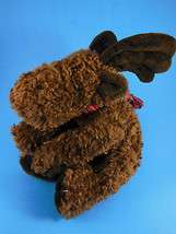 Vintage RUSS BERRIE Plush MARVIN Moose w tartan scarf 12&quot;, 9&quot; sitting Ch... - £11.72 GBP