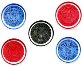 US Military Branches Set Of 10 Cookie Cutters And Stamps USA PR1567 - £19.29 GBP