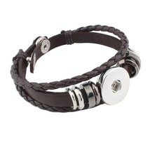Wholesale Snap Button Bracelet&amp;Bangles 6 color High quality PU leather Bracelets - £10.50 GBP