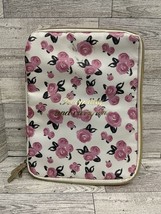 Tartan Twine Folio iPad Tablet Pink White Floral Case Storage Zip Up Org... - $9.89