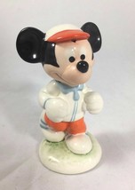 Vintage Goebel Figurine Walt Disney Mickey Mouse Jogging 17 216 w Germany - $44.55