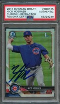 2018 Bowman Draft Refractor BD-165  Nico Hoerner Signed Card PSA Slabbed Auto Cu - £113.61 GBP