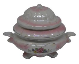 Lusterware Footed Small Tureen Serving Bowl w/ Handles and Lid in Pearl ... - £22.18 GBP