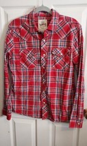 Roebuck &amp; Co. Long Sleeve Pearl Snap Multicolor Plaid Western Shirt Men&#39;... - £14.11 GBP