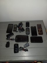 LOT OF 9 Assorted Vintage Cell Phones PARTS or RECYCLE 3 with Chargers S... - $55.00