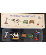 Liberty Falls 1997 Miniature Accessory Set Solid Pewter Hand Painted AH5... - £9.52 GBP
