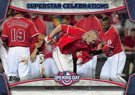 2015 Topps Opening Day Superstar Celebrations #SC-01 Mike Trout Angels ⚾ - £0.75 GBP