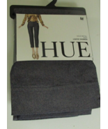 Hue Leggings Gold Metal Knit Loafer Skimmer Size Medium Style U20803 - $17.77