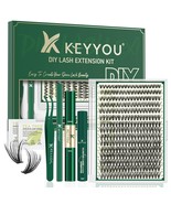 DIY Lash Extension Kit KEYYOU 300Pcs Individual Eyelash Extension Kit 40... - $50.37