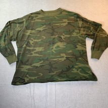 Camo 80s Single Stitch VTG T Shirt Long Sleeve Woodland Hunting Pocket X... - $54.00