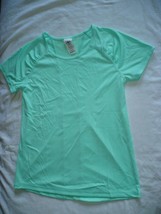 Athletic Works Girls Active T Shirt Mesh Back Size X-Large (14-16)  Agua  Green - £7.74 GBP