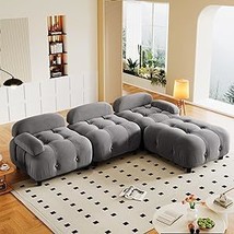 Merax Upholstery Modular Convertible Sectional Sofa, Chenille L-Shaped Couch wit - £970.06 GBP