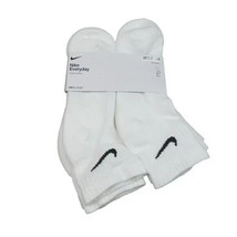 Nike Everyday Cushioned Ankle Socks (6 Pack) Mens 8-12 White NEW SX7669-100 - £21.13 GBP