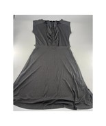 Banana Republic 100% Silk Dress Womens Small Gray Sleeveless Midi Stretchy - $99.00