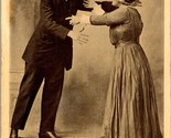 1912 Postcard - Romance - Awkward Hug - Come Spoon A Little WIth Your Hon - £11.18 GBP