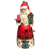 Jim Shore Santa Claus Christmas Ornament Cardinal  2014 Holiday Decor Folkart Ho - £47.18 GBP