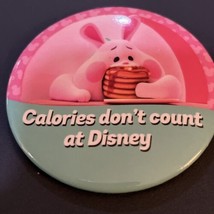 “Calories Don’t Count DISNEY” Pancake Bunny Wreck-it Ralph Pin Button 3”... - $9.90