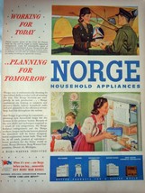 Norge Household Appliances WWII Advertising Print Ad Art 1940s  - £10.34 GBP